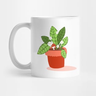 Flower pot illustration Mug